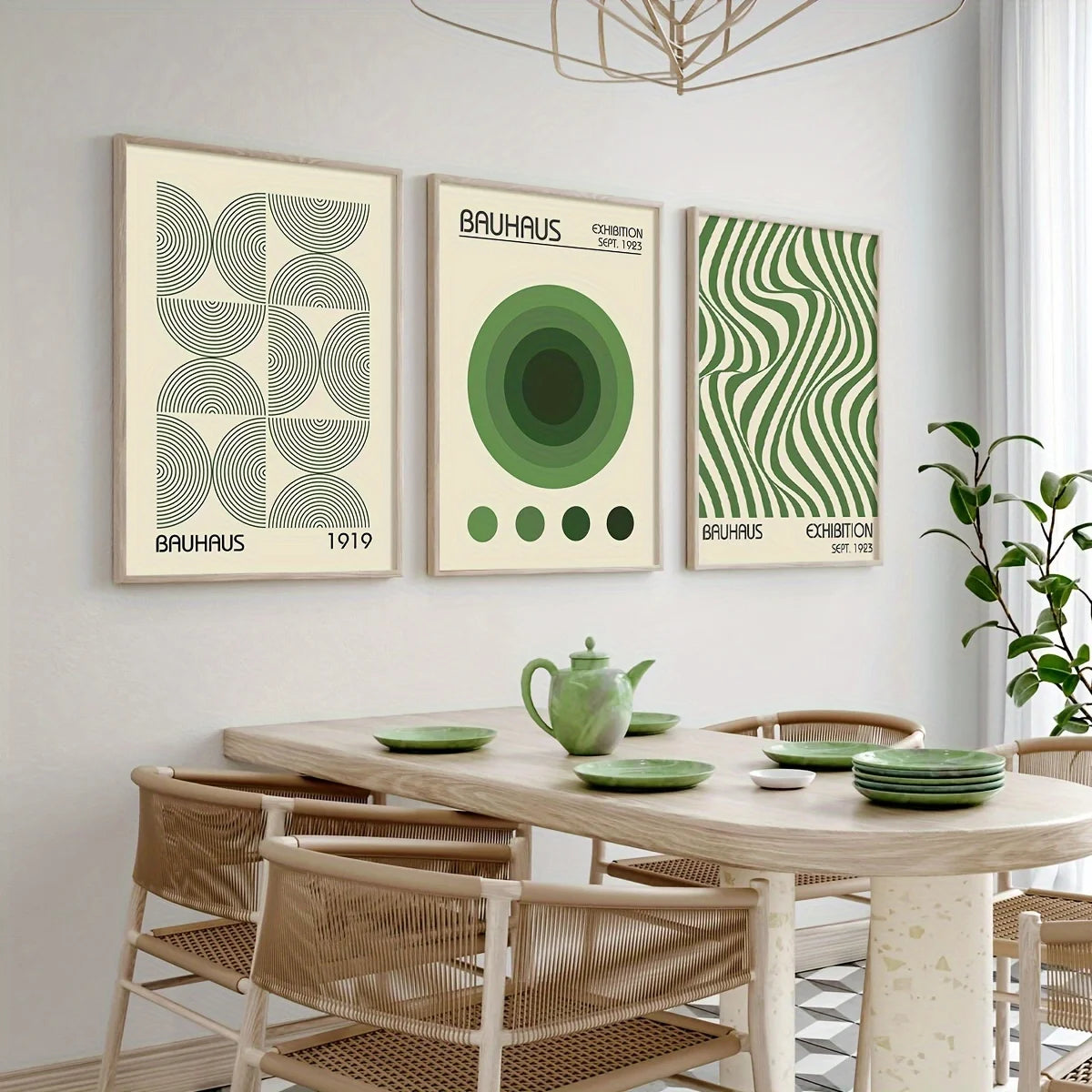Bauhaus Geometric Canvas Wall Art Collection