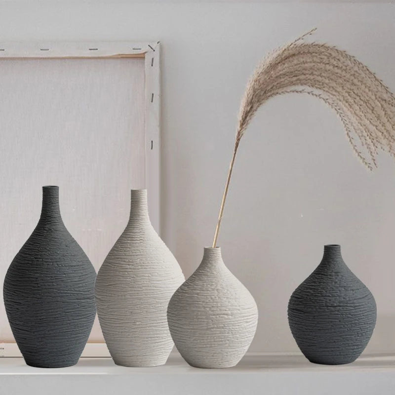 Nordic Ceramic Narrow-Neck Vase