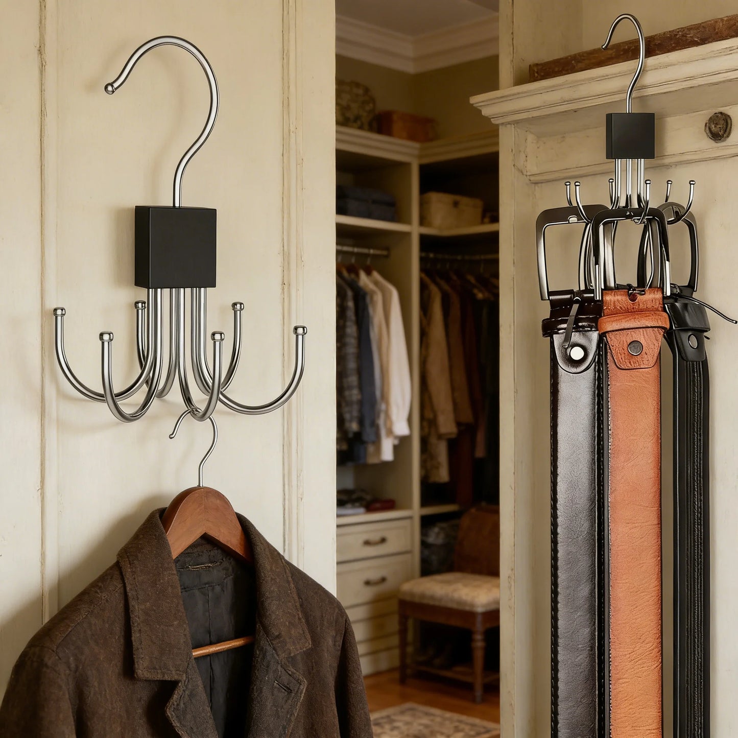 360° Rotating Multi-Hook Belt Hanger