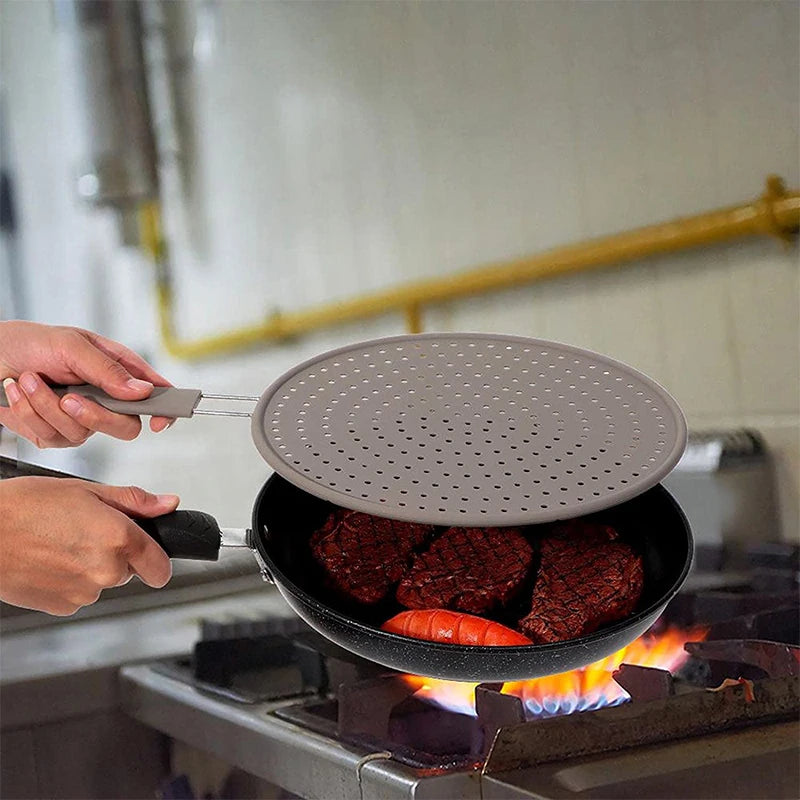 Silicone Splatter Screen with Handle