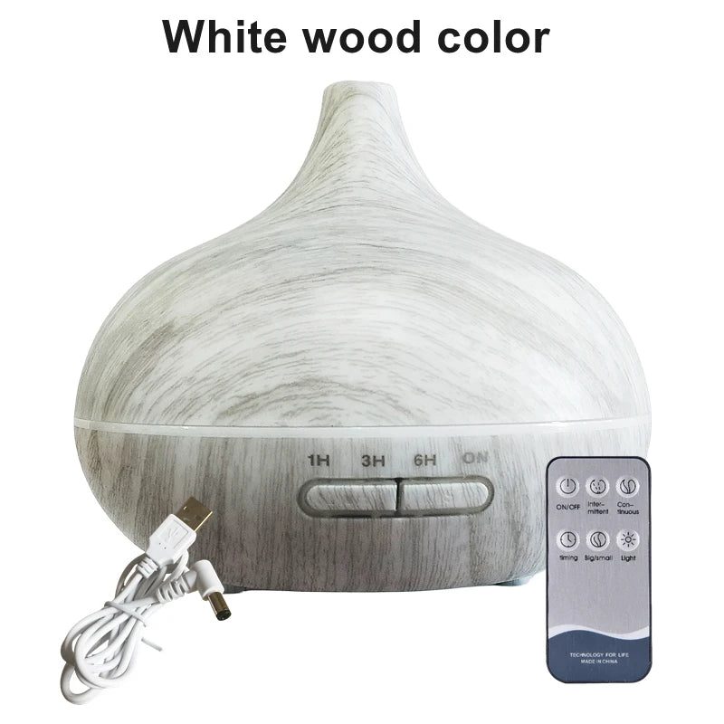 550ml Wood-Grain Essential Oil Diffuser