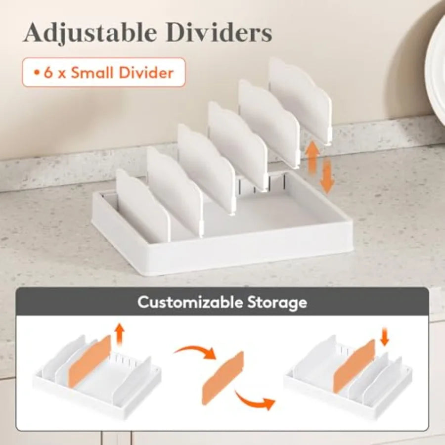 Adjustable Food Container Lid Organizer