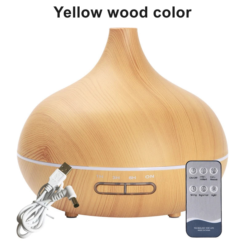550ml Wood-Grain Essential Oil Diffuser
