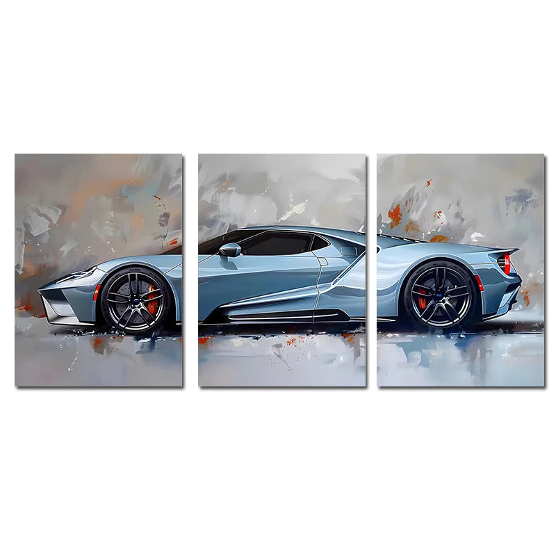 3-Piece Supercar Canvas Wall Art Set