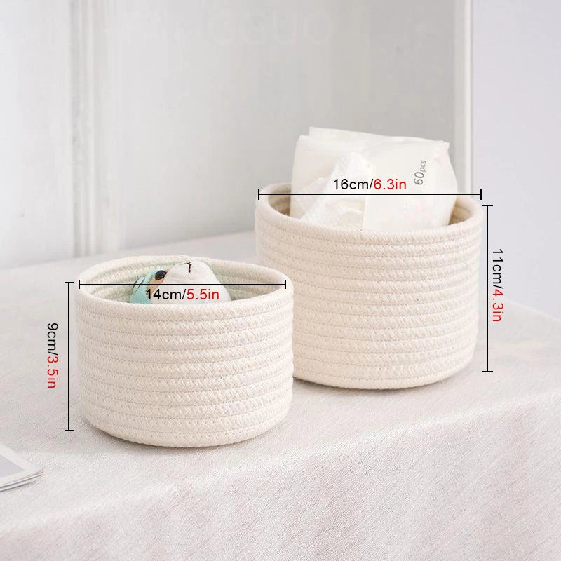 Woven Cotton Rope Storage Basket