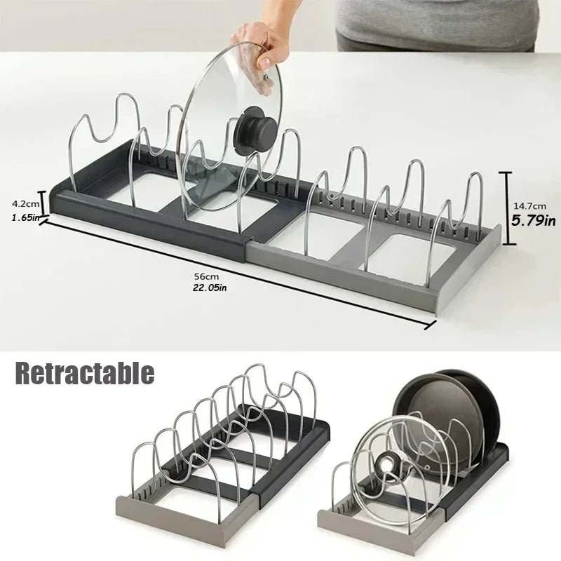 Expandable Pot & Pan Organizer Rack