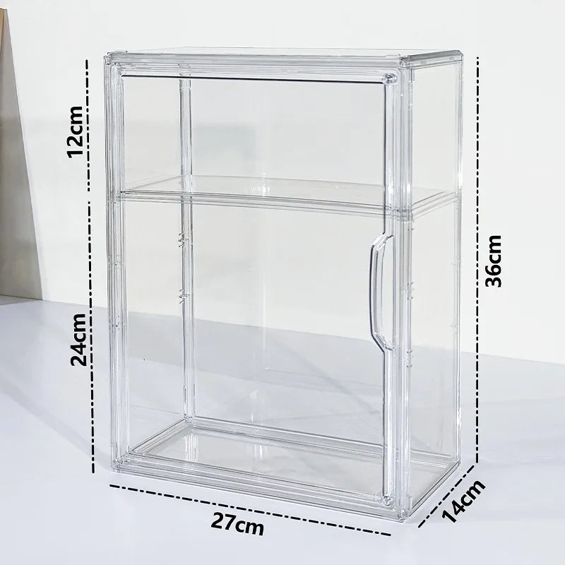 Clear Display Case with Removable Shelves