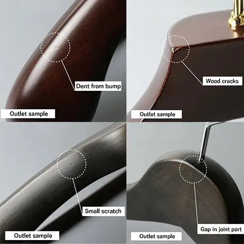 Wide-Shoulder Wooden Suit Hangers