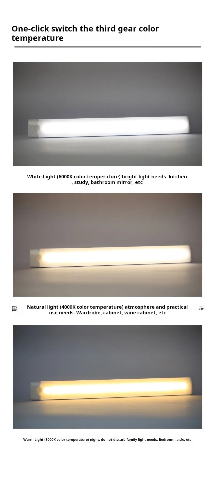 Compact Rechargeable Motion Sensor Cabinet Light
