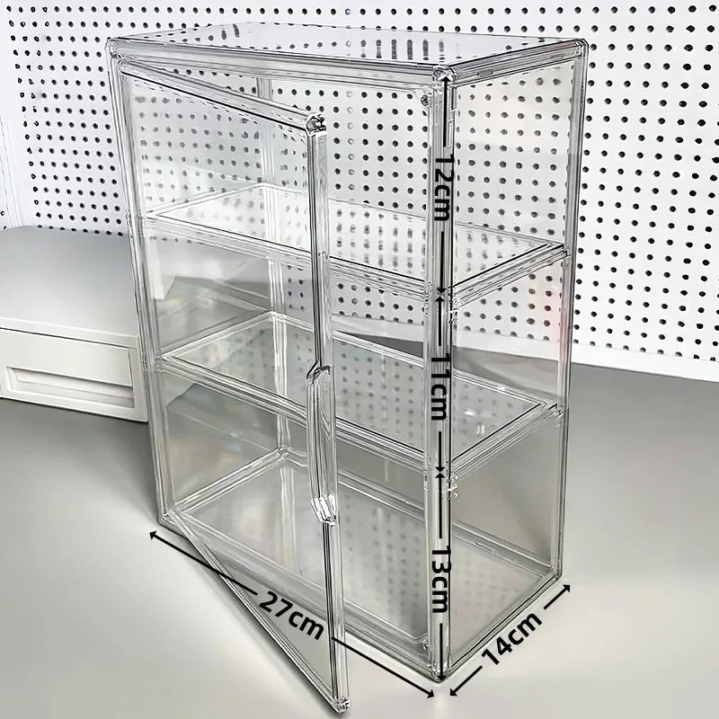 Clear Display Case with Removable Shelves