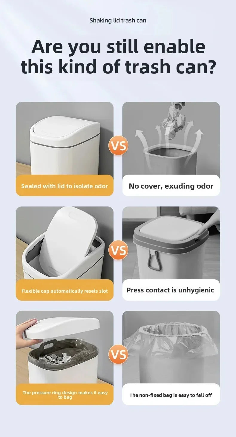Mini Swing-Lid Desktop Trash Can