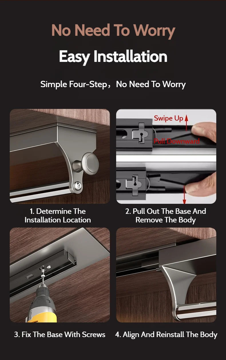 Pull-Out Closet Hanging Rod Collection