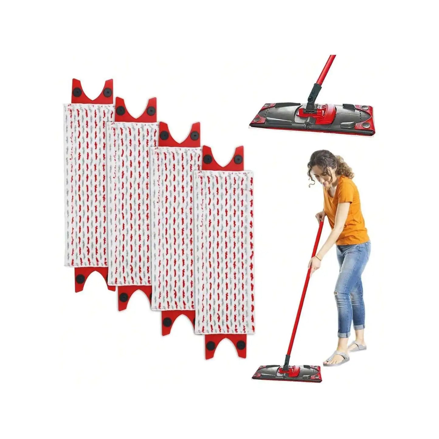 Reusable Microfiber Mop Pad Refill Set