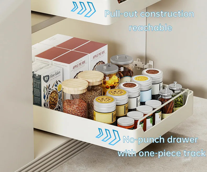 Pull-Out Cabinet Organizer with Sliding Rails