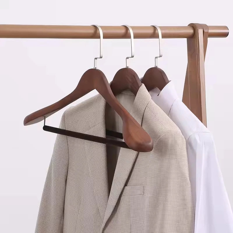 Wide-Shoulder Wooden Suit Hangers