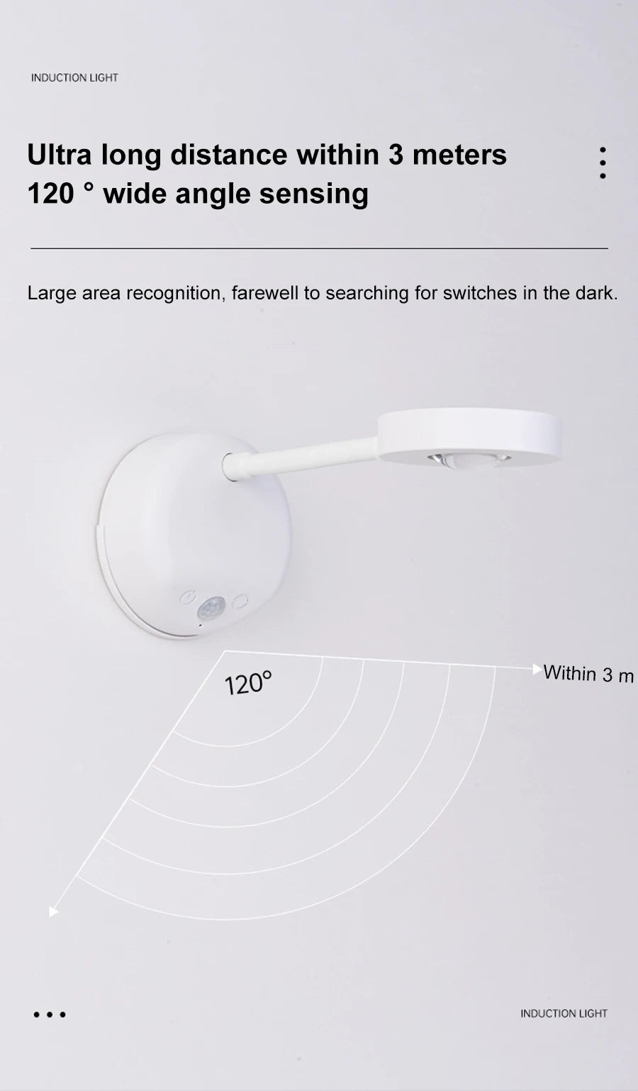 Rechargeable Motion Sensor Wall Spotlight