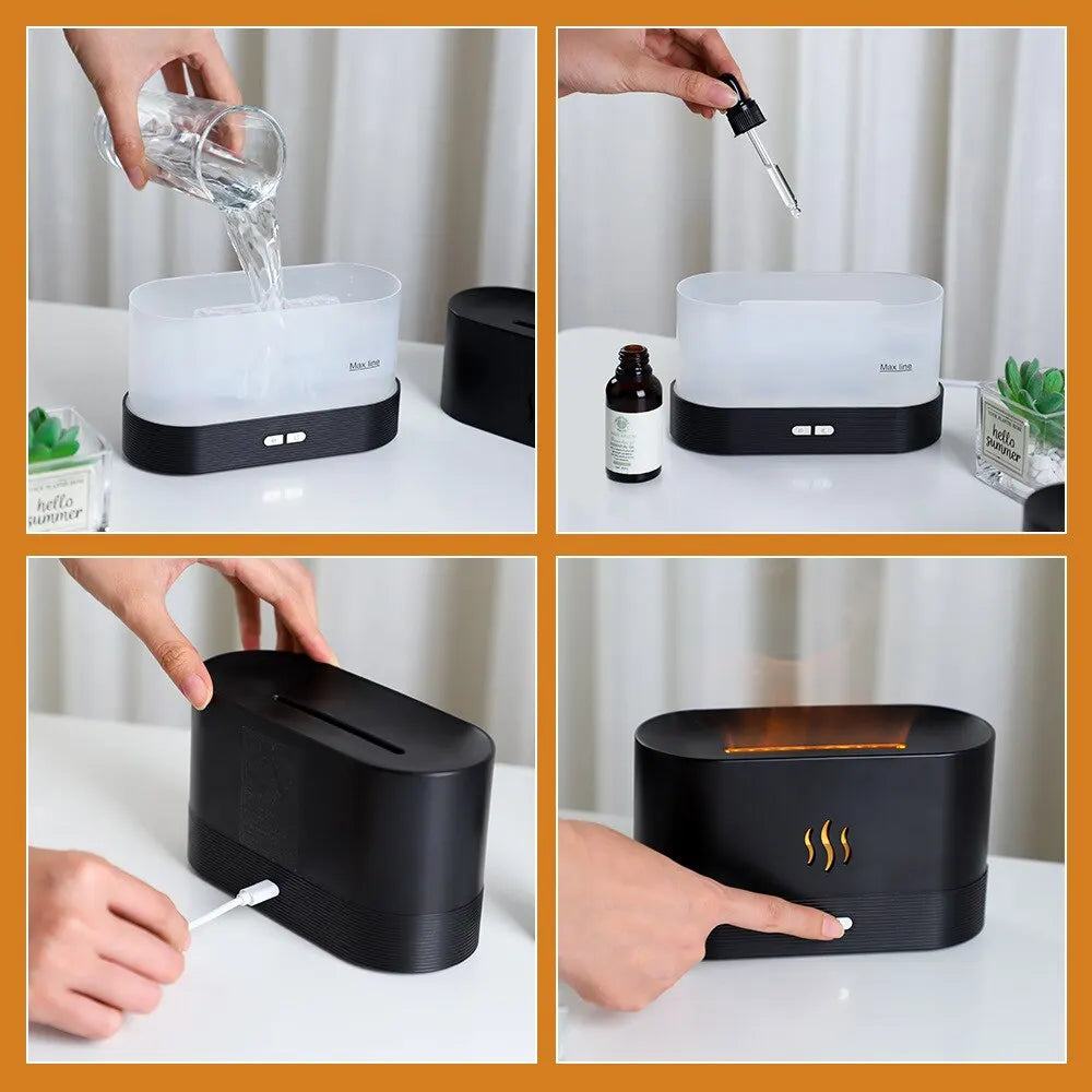Flame-Effect Ultrasonic Humidifier
