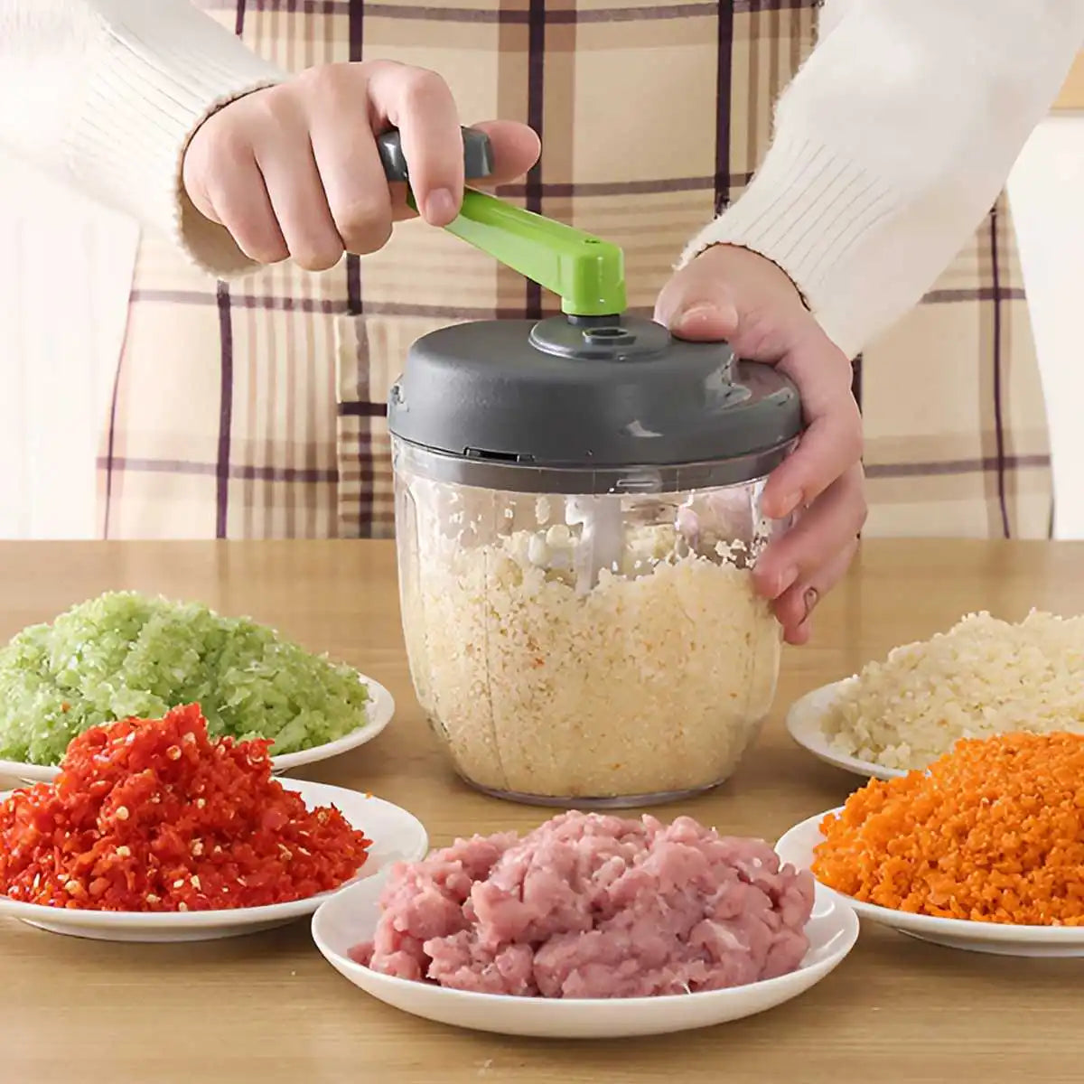 Hand-Crank Vegetable & Food Chopper
