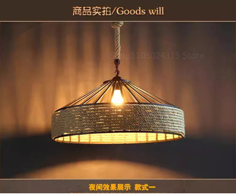 Hemp Rope Pendant Light