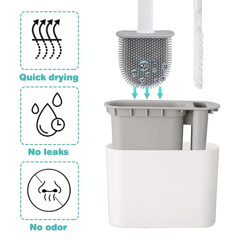 Long-Handle Wall-Mounted Toilet Brush