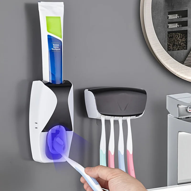 Wall-Mounted Toothbrush Organizer Set