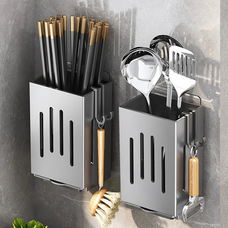 Wall-Mounted Utensil & Chopstick Holder