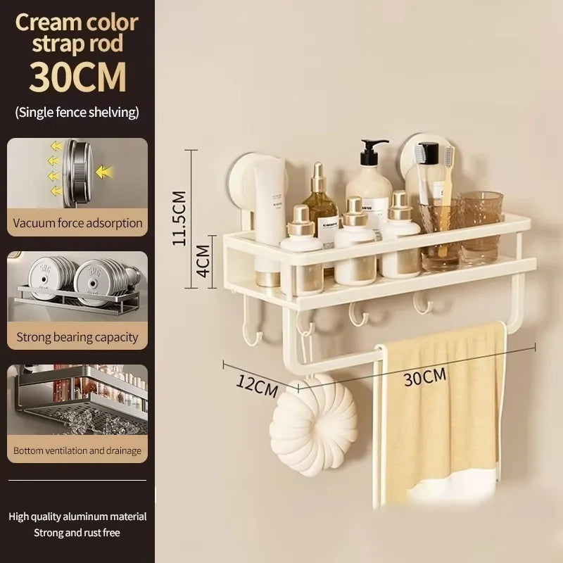 [Duplicate] Suction-Cup Aluminum Bathroom Shelf