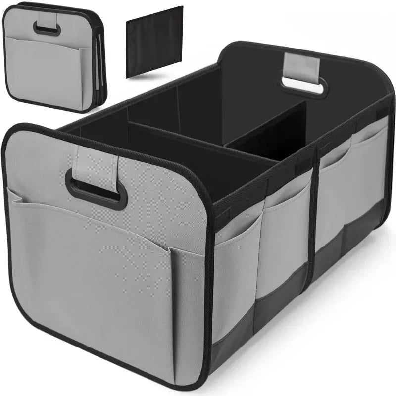 Foldable car trunk organizer