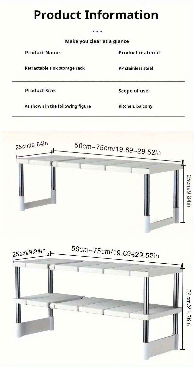 Expandable Under-Sink Storage Rack