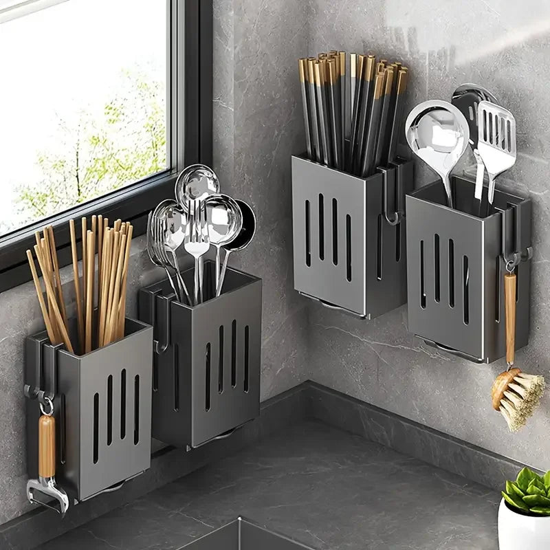 Wall-Mounted Utensil & Chopstick Holder