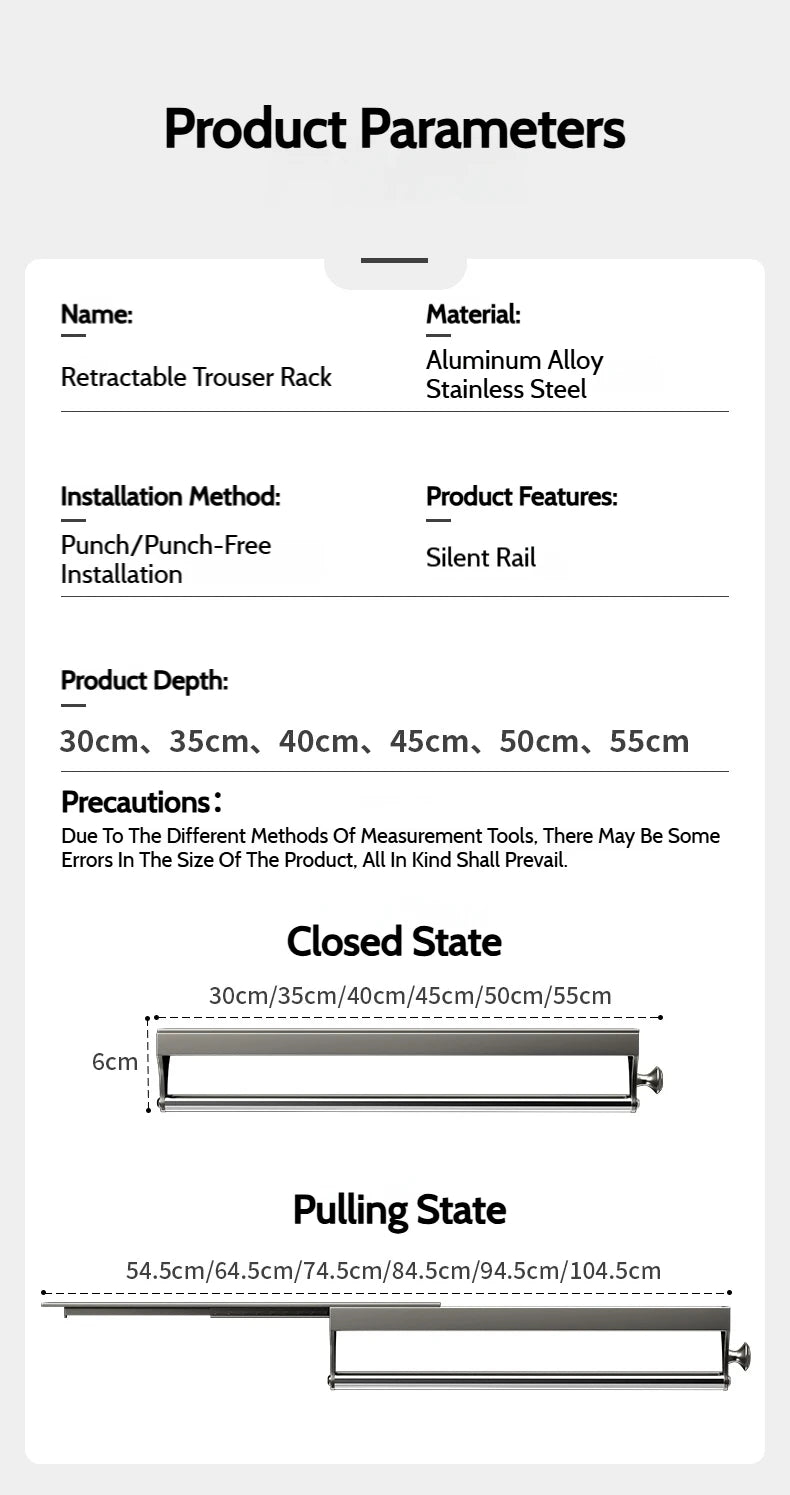 Pull-Out Closet Hanging Rod Collection