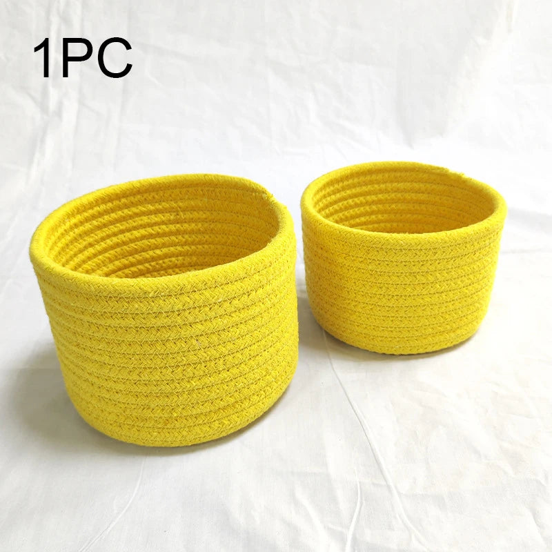 Woven Cotton Rope Storage Basket