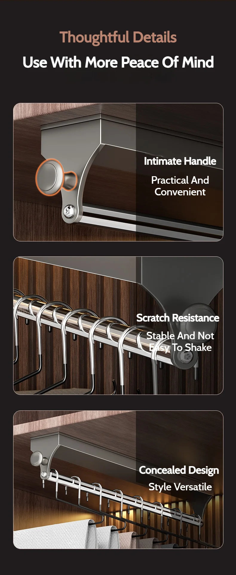Pull-Out Closet Hanging Rod Collection