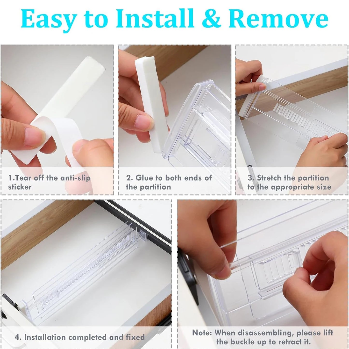 Expandable Clear Drawer Divider Set