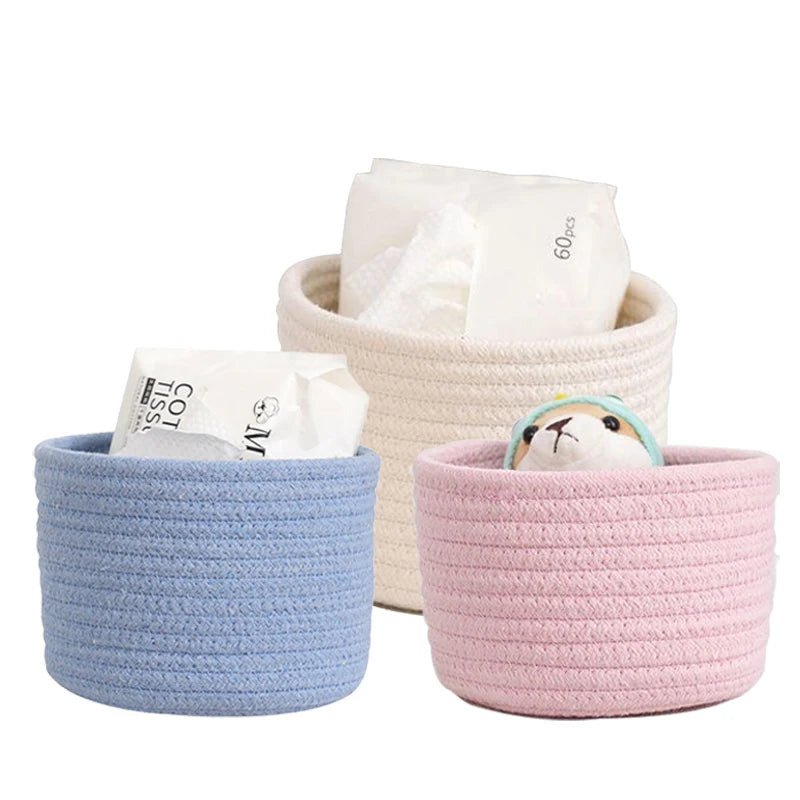 Woven Cotton Rope Storage Basket