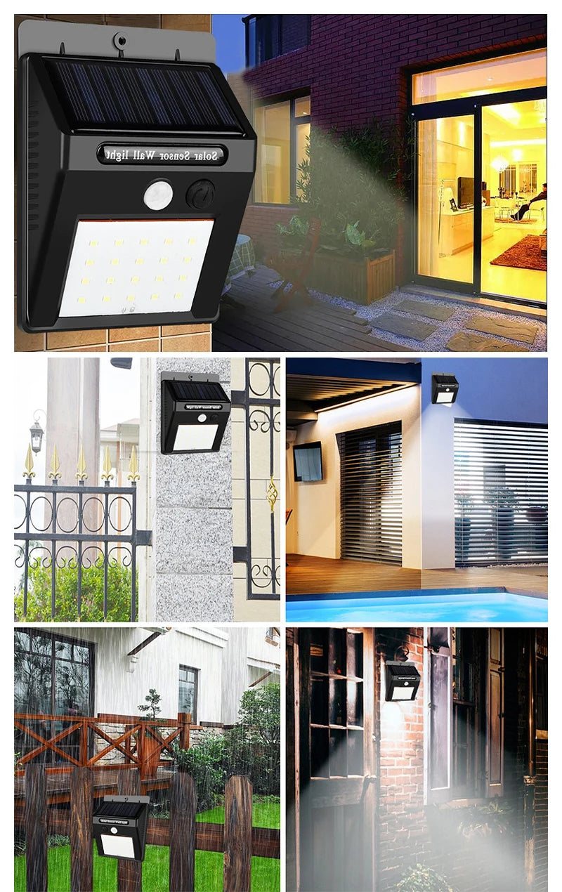 Solar Motion Sensor Wall Light