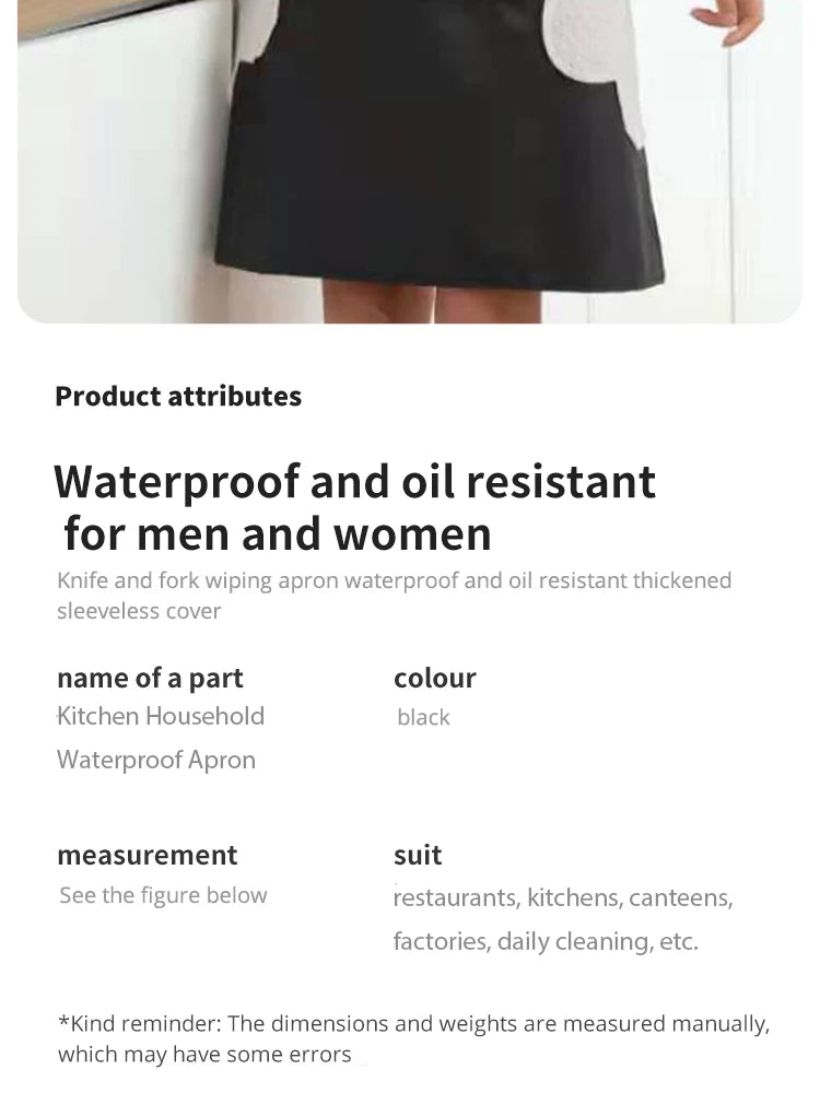 Hand-Wipe Kitchen Apron with Pocket