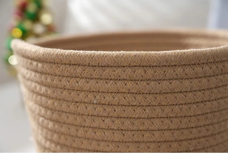 Woven Cotton Rope Storage Basket