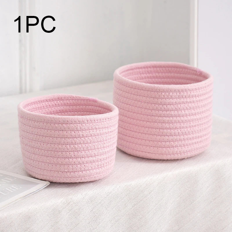 Woven Cotton Rope Storage Basket