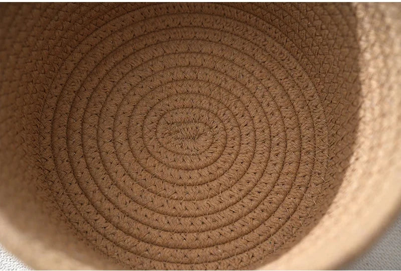 Woven Cotton Rope Storage Basket