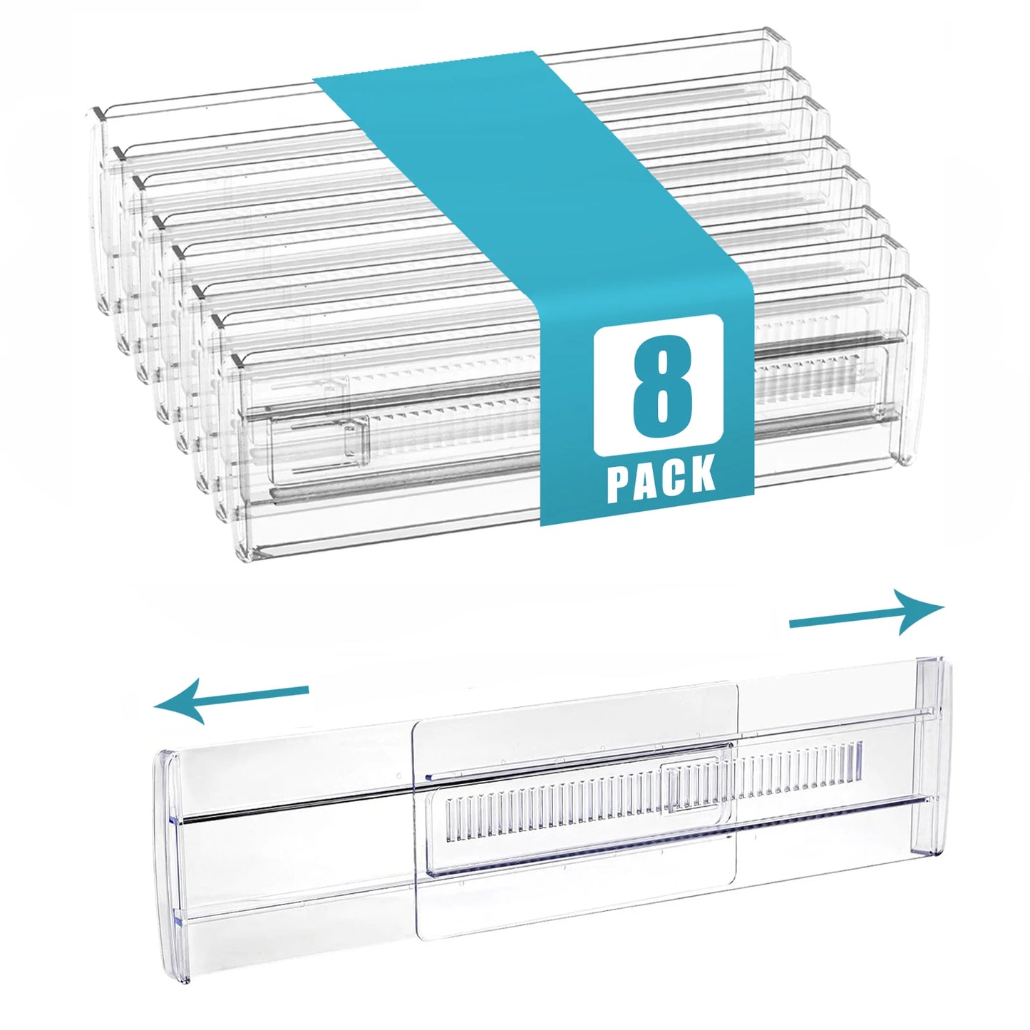 Expandable Clear Drawer Divider Set
