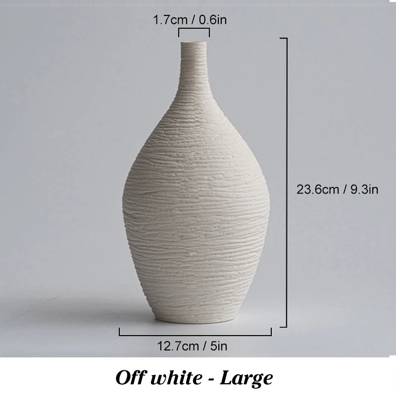 Nordic Ceramic Narrow-Neck Vase