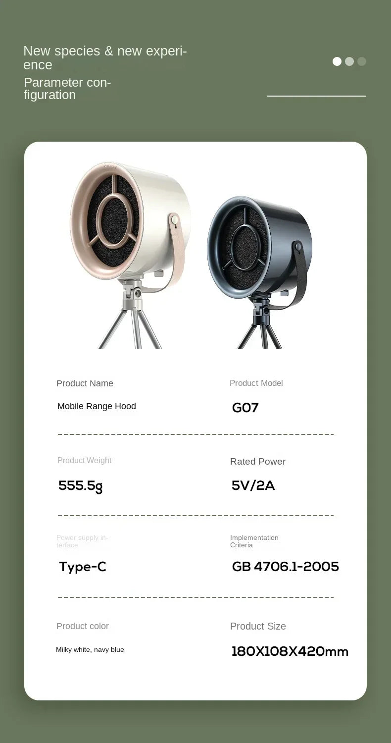 Portable Desktop Range Hood