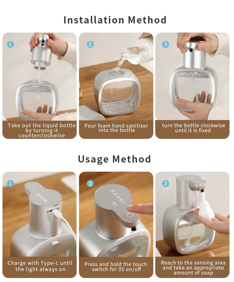 500 mL Wall-Mounted Automatic Foam Soap Dispenser