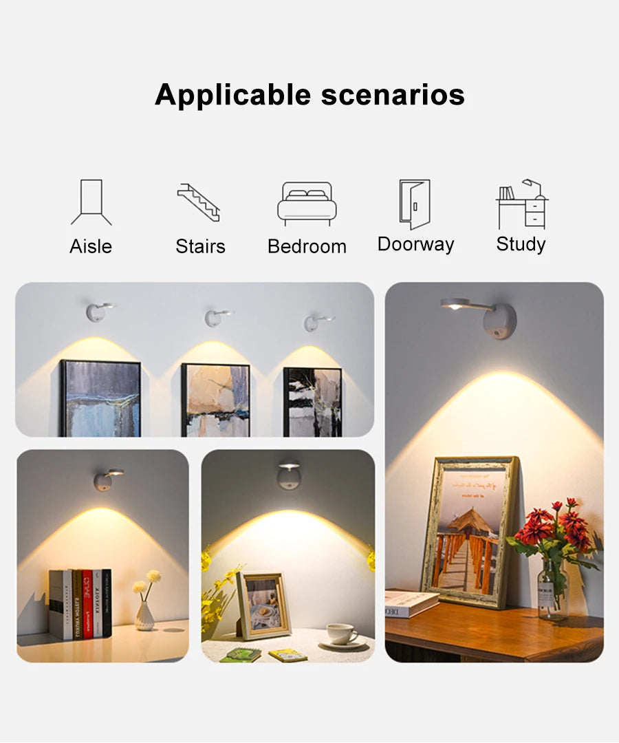 Rechargeable Motion Sensor Wall Spotlight