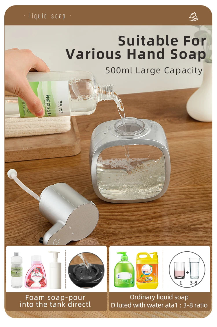 500 mL Wall-Mounted Automatic Foam Soap Dispenser