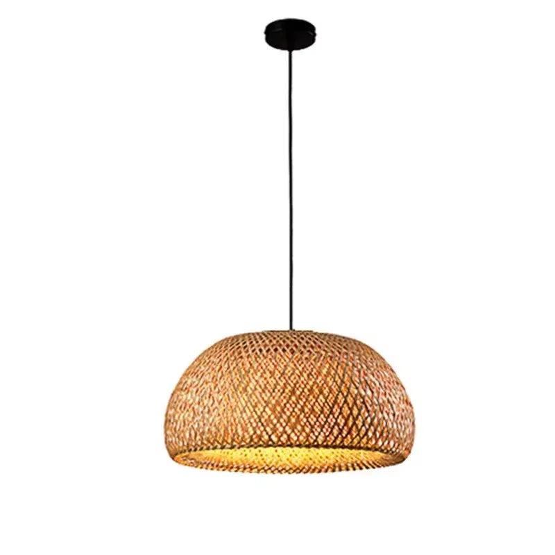Handwoven Wicker Pendant Light