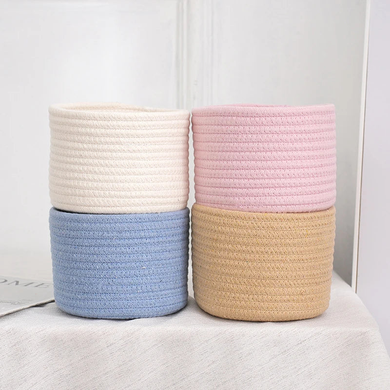 Woven Cotton Rope Storage Basket