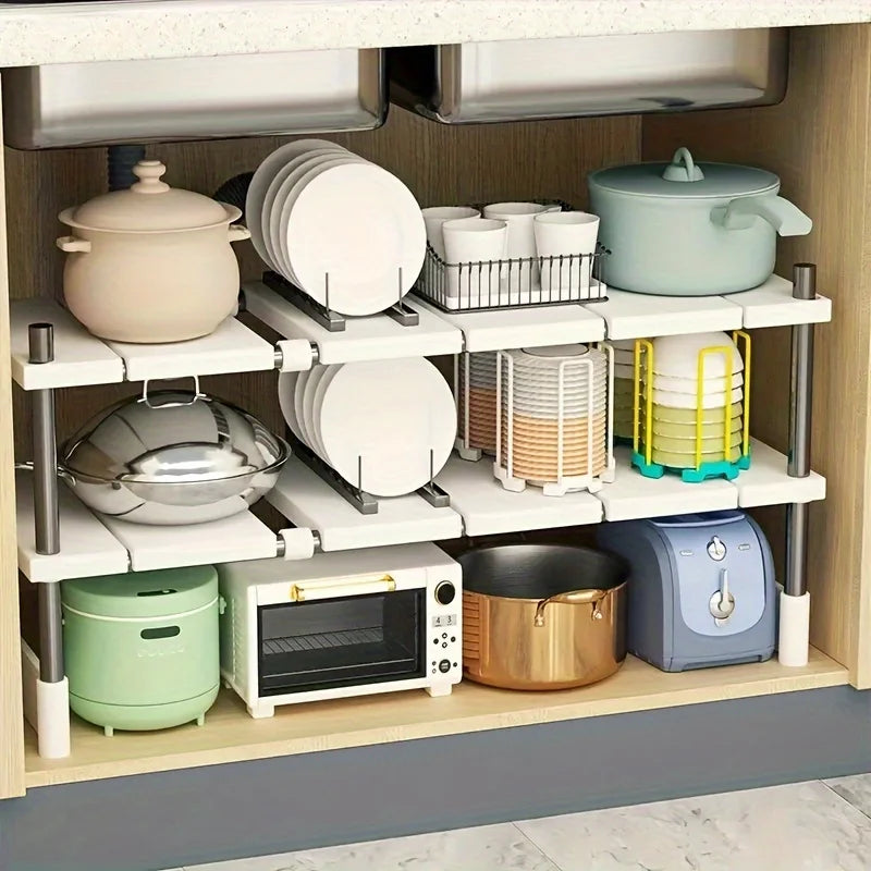 Expandable Under-Sink Storage Rack
