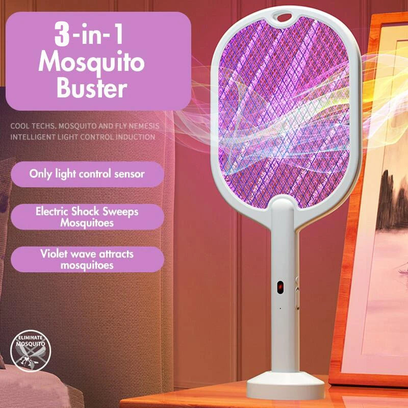 3-in-1 Rechargeable Electric Mosquito Swatter